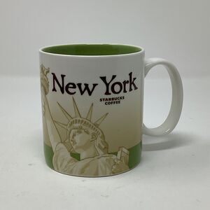 Starbucks Global Icon Statue Of Liberty‎ New York NYC Coffee Mug Cup Green 2010